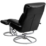 Recliner With Ottoman - Black