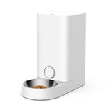 Automatic Pet Feeder - 2.8L - White & Stainless Steel