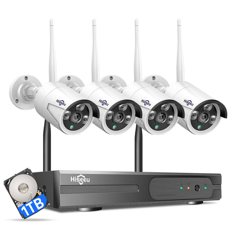 Wireless Security Camera System - 4 Cameras - Remote