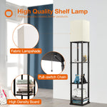 Modern Shelf Floor Lamp - Classic Black
