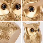 Resin Owl Statue - Gold