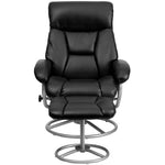 Recliner With Ottoman - Black